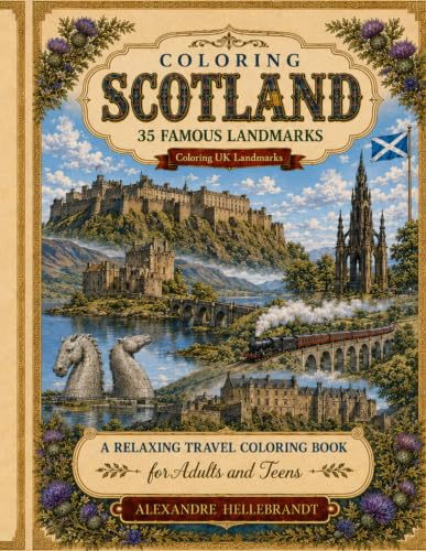 Coloring Scotland: 35 Famous Landmarks (Coloring UK Landmarks)