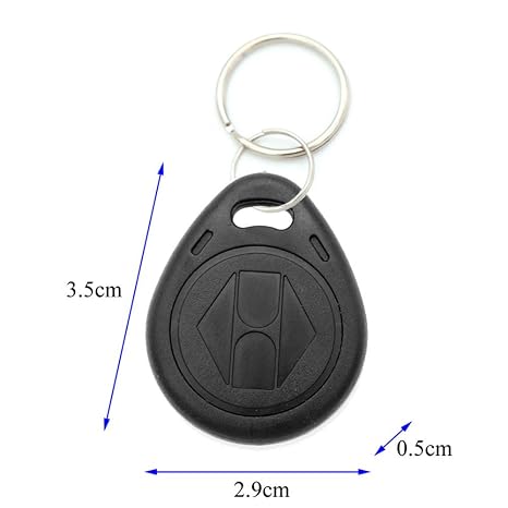 10pcs Plastic 125KHZ Rewritable Writable ID Cards Keyfobs RFID Copy Key Tags Handheld RFID Copier Writer Readers Duplicator-Static,Blue