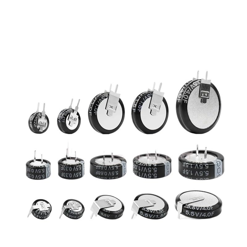TSIOHKBS 1PCS Capacitor 5.5V Button Capacitor 0.1F 0.22F 0.33F 0.47F 0.68F 1F 1.5F 4.0F V-Type C-Type H-Type (C-Type 0.22F)