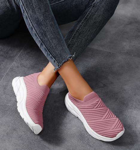 Women's Slip On Walking Shoes Casual Comfortable Lightweight Breathable Mesh Sock Shoe Non Slip Athletic Workout Fashion Tennis Running Sneakers4