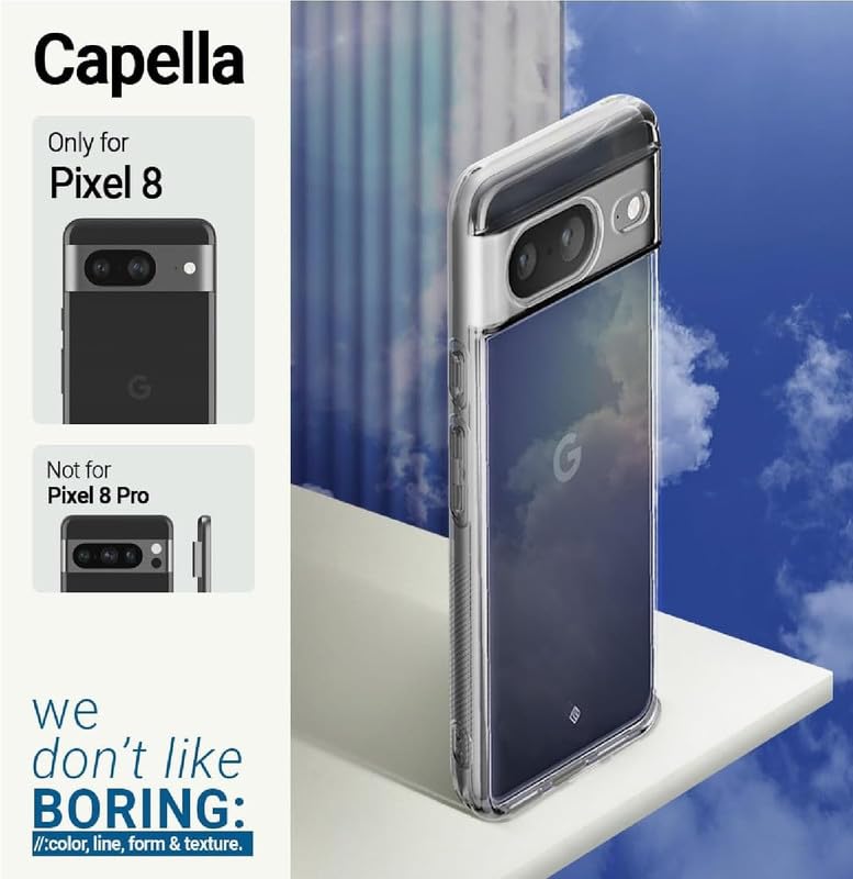 Image of Case Creation New Google Pixel 8A Premium Imported 0.3mm Crystal Clear Totu Silicone Transparent Flexible Soft Corner Protection with TPU Slim Back Case Color Cover for Google Pixel 8A