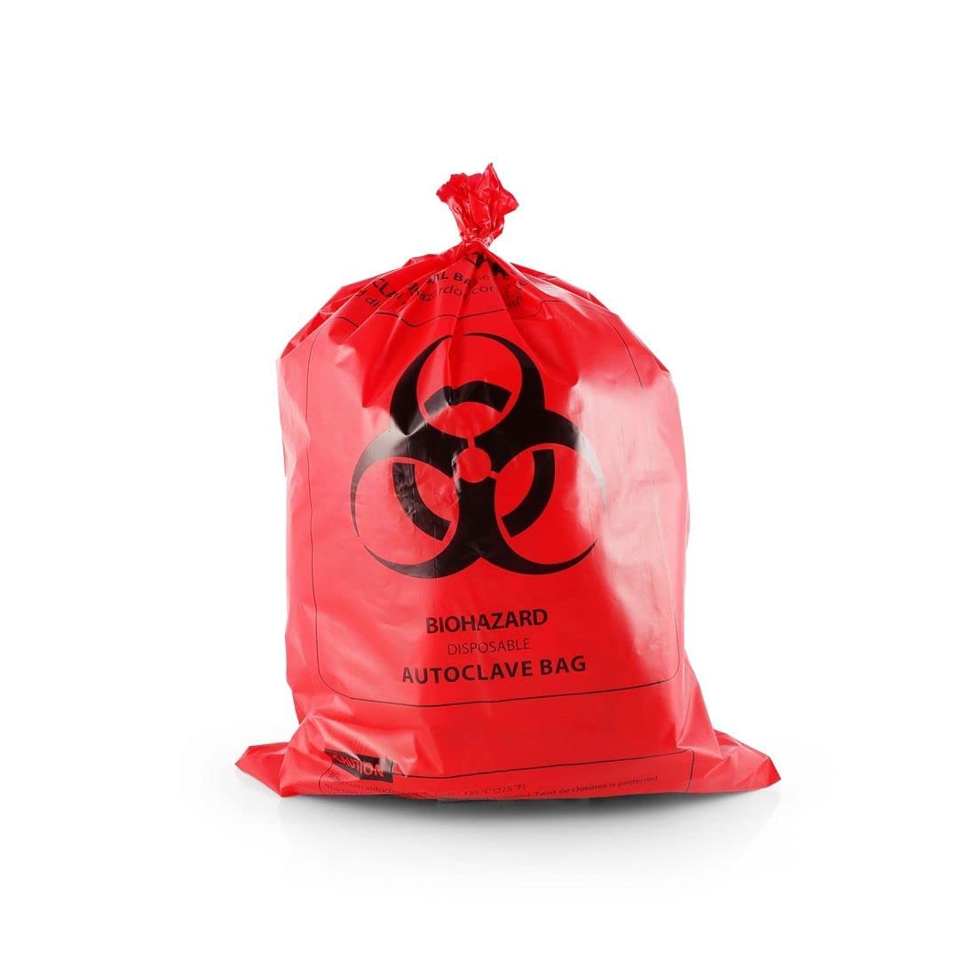 TM Media Biohazard Red Color Disposable Autoclavable Bags (Size : (H) 20” X (B) 14”) Clear, red autoclavable disposable bag, maximum weight holding capacity: 2.5 kg (Pack of 50nos., 50) (B0BNXK1NYF) Amazon Price History, Amazon Price Tracker