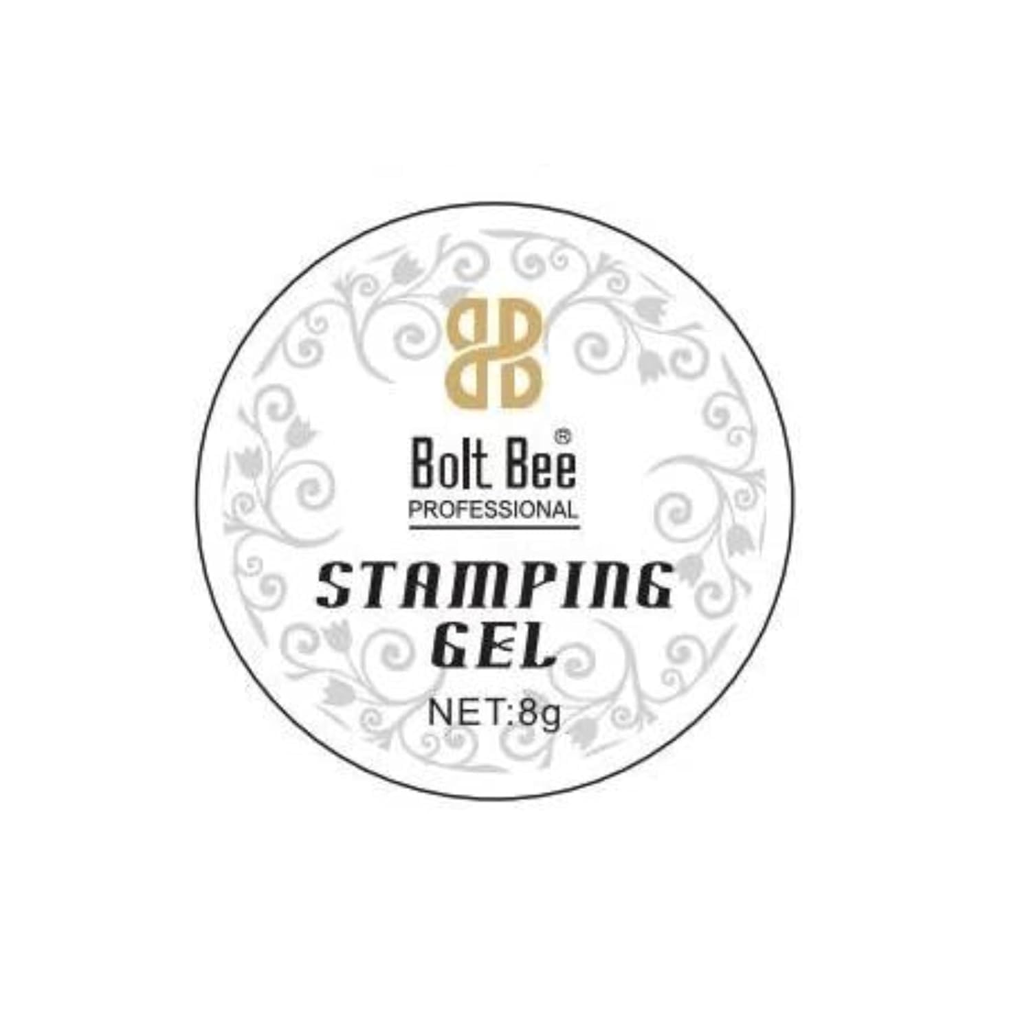 Brille Bee® Professional Stamping Gel – Soft Gel UV/LED for Nail Extension & Nail Art – Manicure Set (White, 8G)