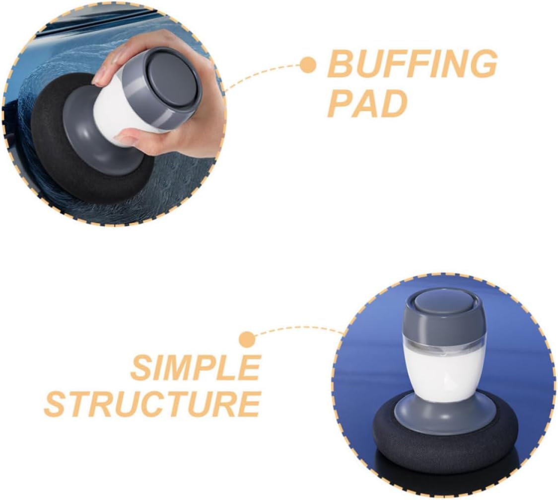 GANAZONO Car Waxing Sponge Pads Applicator for Polishing and Waxing with 60ml Capacity Abs Material for DIY Maintenance and Car Care Vehicle Buffing