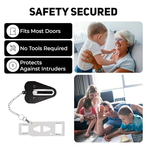 Portable Travel Door Lock – Extra Security for Home, Hotel & Airbnb, Heavy-Duty & Easy to Install - Image 3