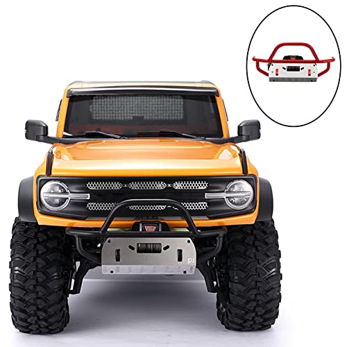 Pistro Rc Cnc Metal Bumper For Scx10 Iii Wrangler Bronco Chevrolet K5 Trx4 Bronco Car Model Trucks Diy Accs - Red Front Bumper #TOP6