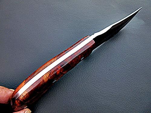 BC-112 Custom Handmade Hi Carbon Steel Skinner Knife - Exotic Rose Wood Handle