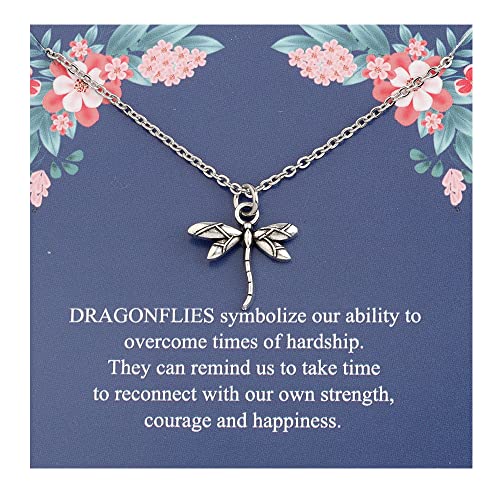 TGBJE Dragonfly Necklace Dragonfly Spirit Animal Gift for Women Daughter Dragonfly Charm Jewelry