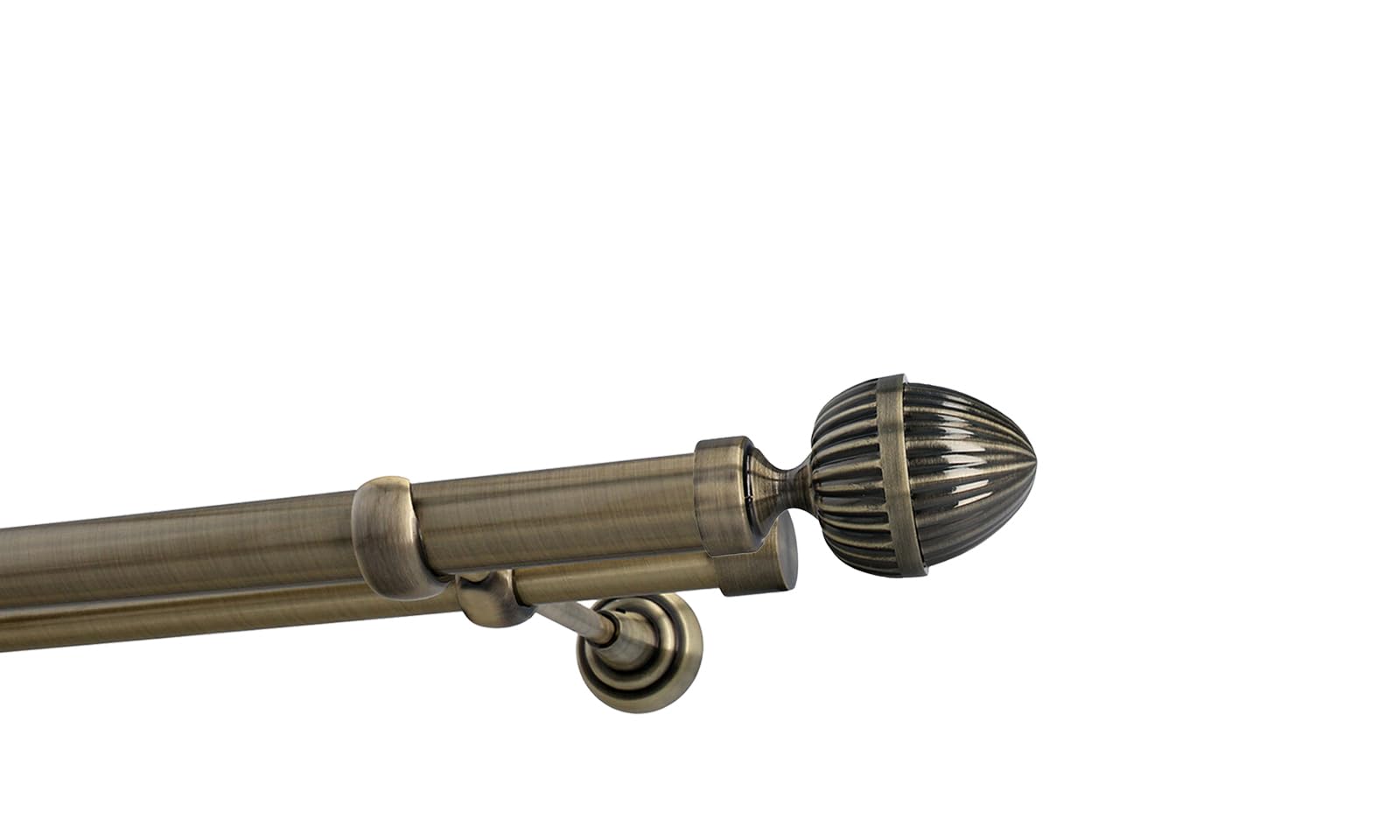 Sento Ø 25/16 mm Tringle à Rideaux Fixation Murale Laiton Antique 240 cm Donata