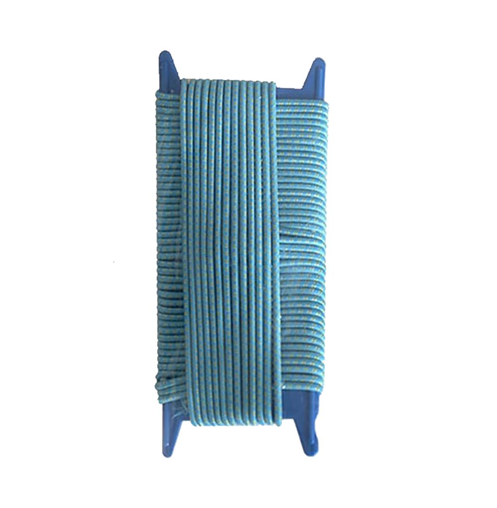 Rockreyoa 2,7 mm x 20 Meter Outdoor Zelt Stangen Ersatzgummi Ersatz Seil Für Zeltgestänge Gummischnur Hohe Elastizität Starkes Seil Zelt-Gestänge Reparatur Kordel Schnur Gummiband Stangengummi Blau Sonstiges