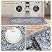 Ileading Boho Kitchen Rugs Sets 3 Piece with Runner Floral Kitchen Floor Mat Carpet Farmhouse Kitchen Rugs and Mats Non Skid Washable Runner Rug for Kitchen Floor Office Sink Laundry, Blue