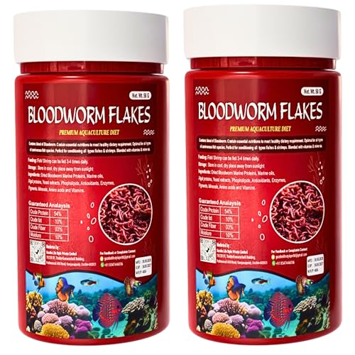 Image of Fish Food Blood Worm Flakes 50 Gram