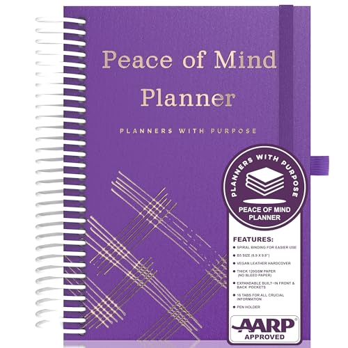 Planners with Purpose End of Life Planner - Guided Final Arrangements When I'm Gone Workbook Organizer Notebook for Beneficiary Info, Will Preparation, Last Wishes, Funeral Planning - Peace of Mind B5