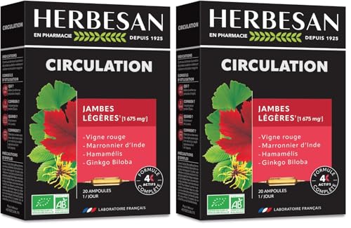 Retrouver le confort de marche grâce aux ampoules Herbesan circulation vigne rouge bio x40