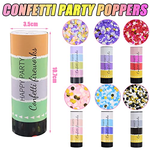 6 x Sparacoriandoli Compleanno Cannoni Spara