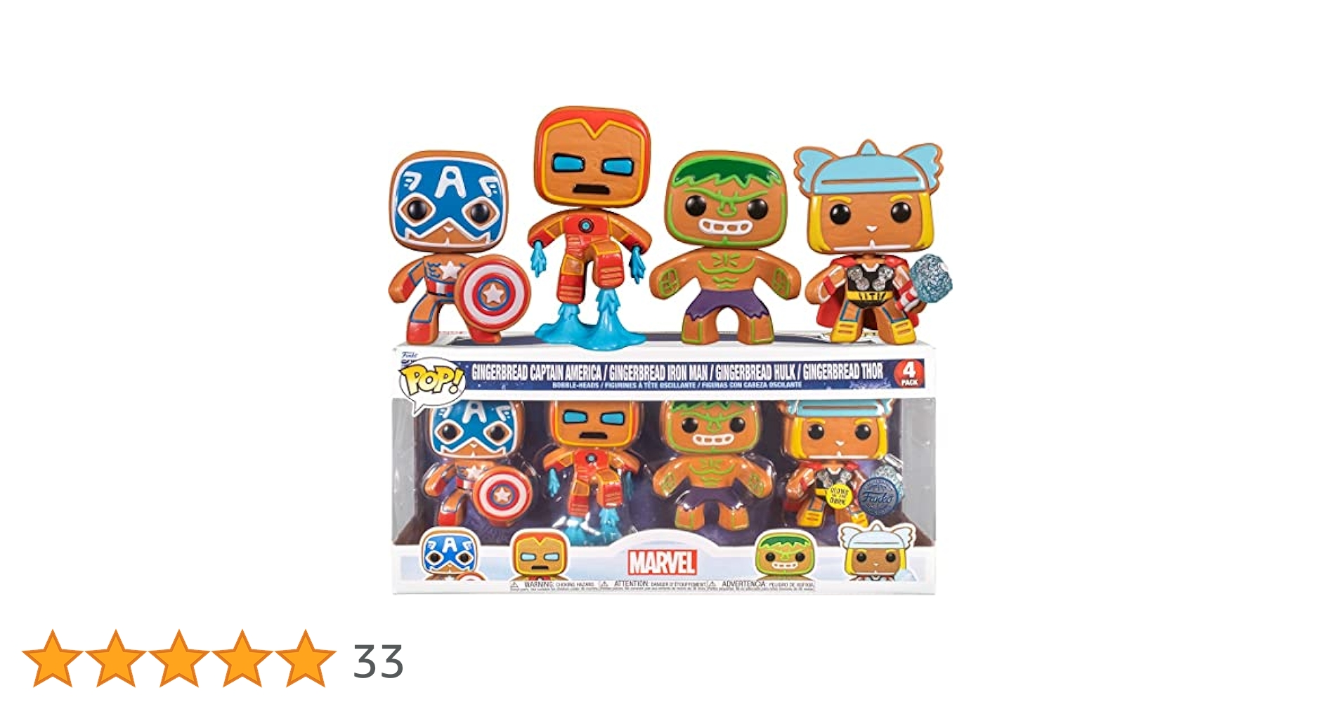 Funko POP! 4 Pack Captain America & Iron Man & Hulk & Thor