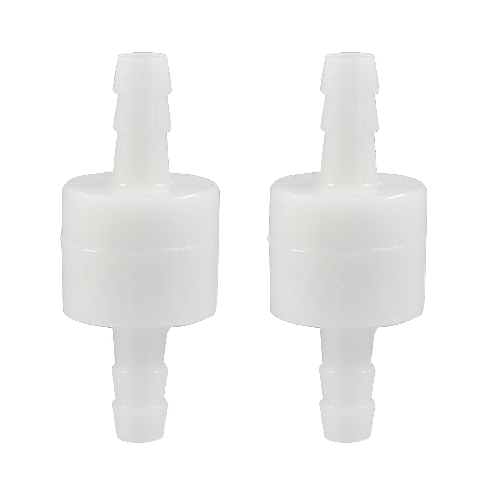 Photo 1 of 1/4" One Way Inline Check Valve 2 Pcs, Non Return Ozone Resistance PVDF Plastic One-Way Fuel Oil Water Gas Pump Air Check Valve