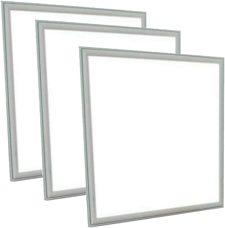 Led Panel Ceiling Light – Pack of 6 48W LED Light Panels 600 x 600 x 9mm– Recessed Ultra-Slim Square ceiling lights - Super Bright Daylight 6500K Lighting - Ideal for Office, shops & Warehouse