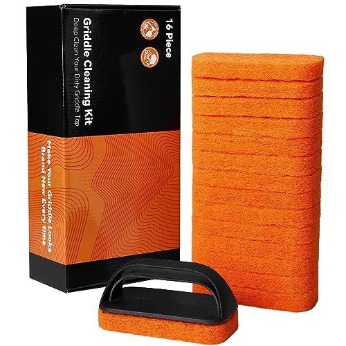 16-Piece Griddle Cleaning Kit for Blackstone, Flat Top Grill Cleaner ...