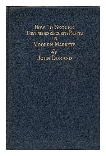 How to secure continuous security profits in mo... B0008ATO3G Book Cover
