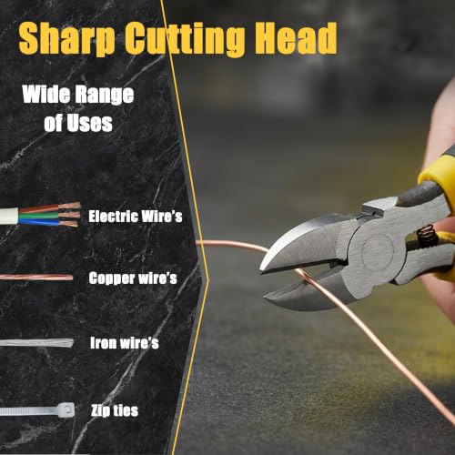 Image of Precision Wire Heavy Duty Diagonal Side Cutting Pliers. (6 inches)