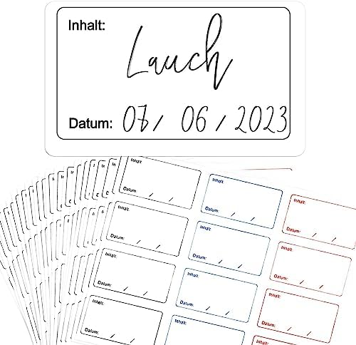 Simhoa Gefrieretiketten Rot 62x30mm – 100 Stück, PP-Folie, Permanent, -40°C Bis +80°C