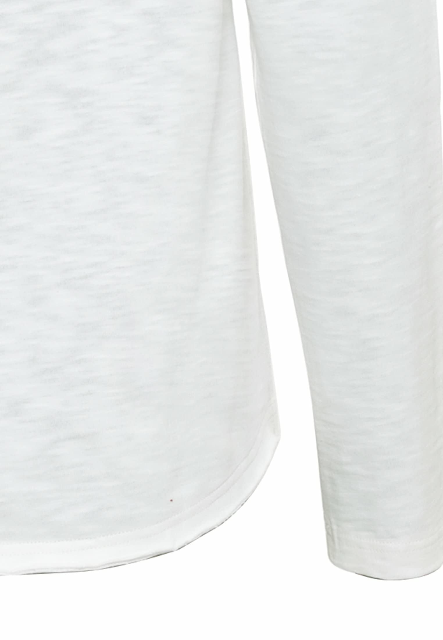 camel active Damen Basic Langarm T-Shirt mit Rundhalsausschnitt aus Reiner Baumwolle | atmungsaktives langarm Shirt leicht meliert mit Rundhalsausschnitt im Regular Fit