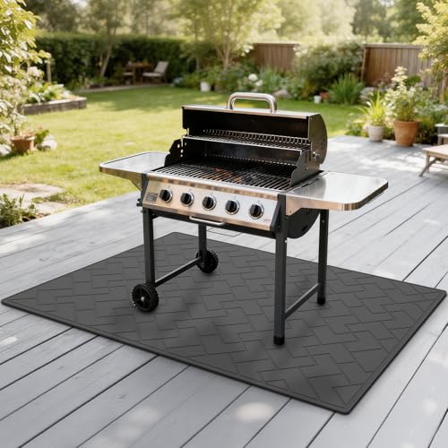 66' x 49' Heavy Duty Grill Mat for Outdoor Grill, BBQ Mats & Under Grill Mat for Patio Deck...