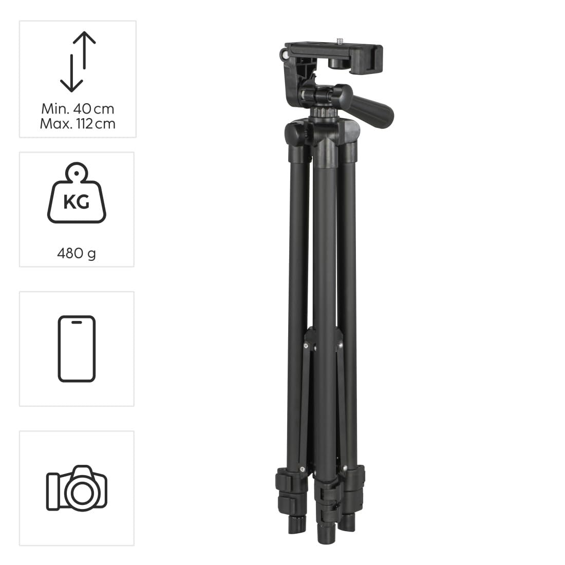 Hama Statyw "Star Smartphone" 112, 3D z pilotem zdalnego sterowania Bluetooth "BRS3"