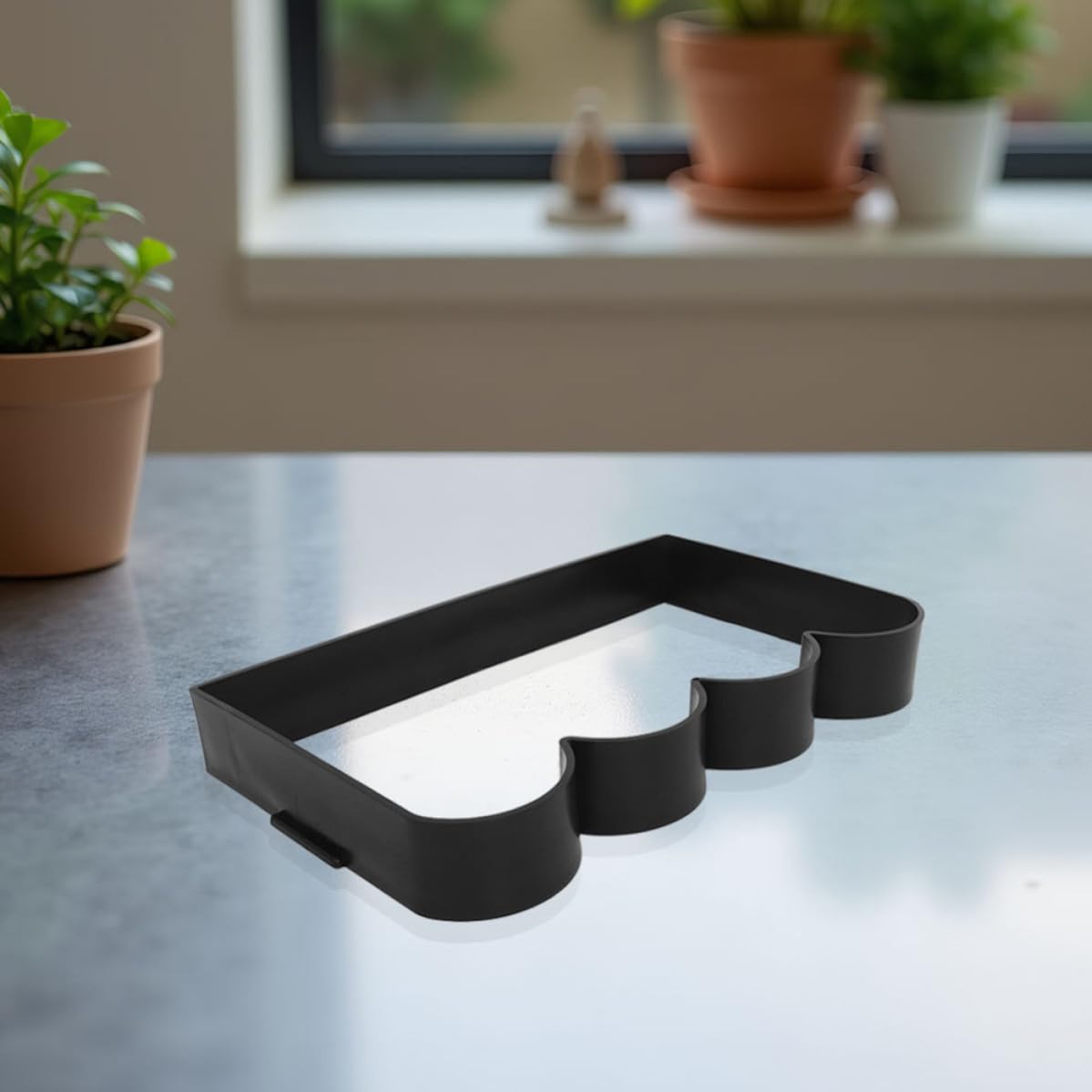 GLEAVI 2 Piezas Molde de Hormigón y Molde para Piedra de Jardín, Pvc Negro Rectangular 41,7x25,8x5,5cm, Reutilizable y Resistente Intemperie para Pasarelas, Patios y Caminos Exteriores