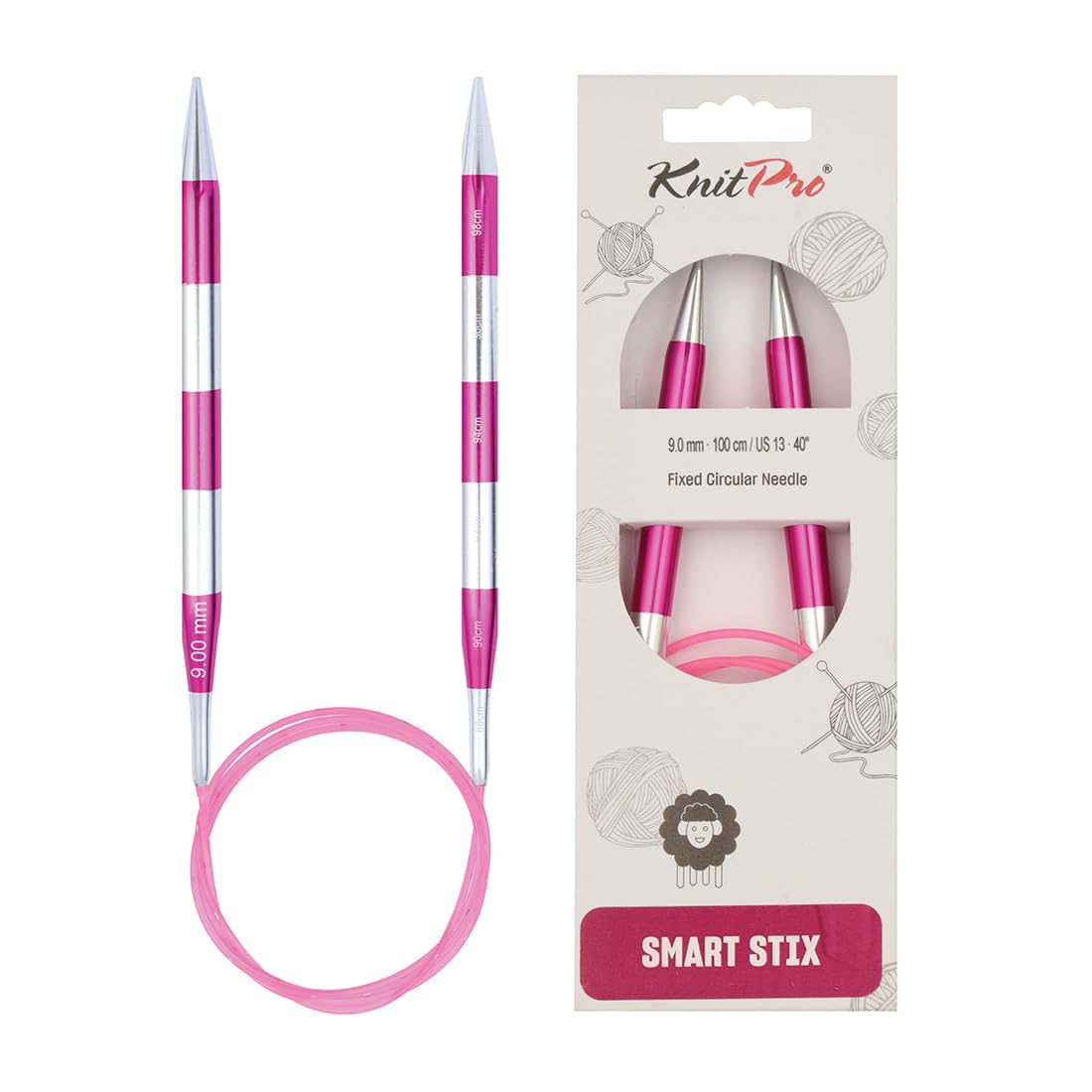 KnitPro Smartstix Fixed Circular Needles 40" (100cm) | 9.00mm
