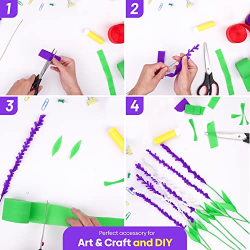 Image of 12 Rainbow Streamers, 984ft Pack of Crepe Paper Party Decorations