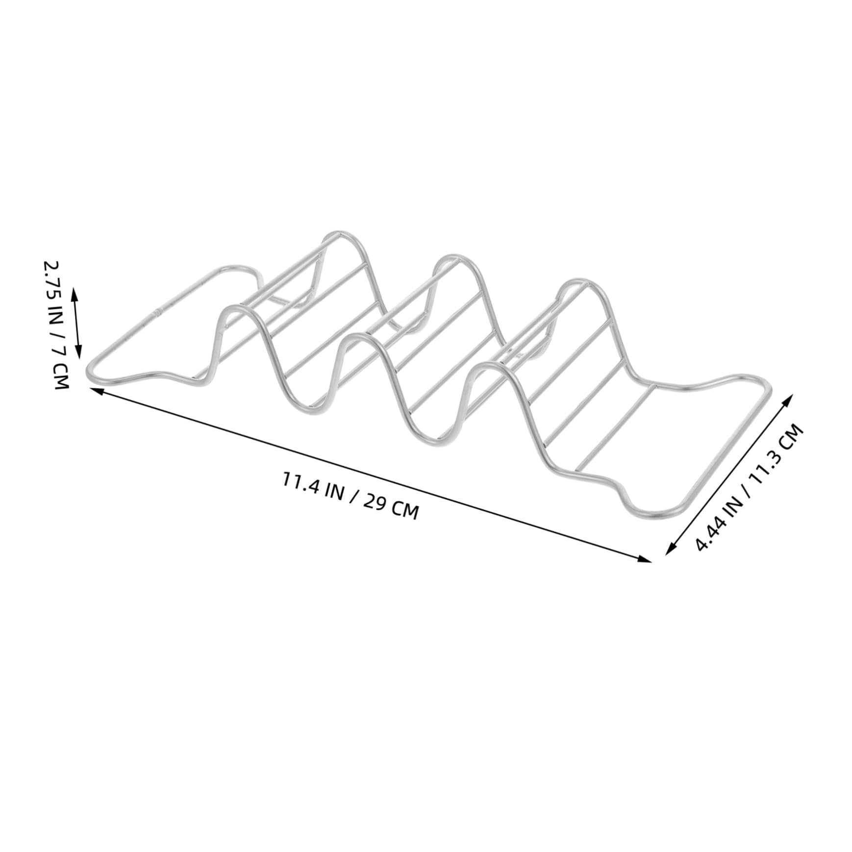 NAMOARLY Mexican Taco Rack Stainless Steel Taco Tray Plates Baking Holder Sushi Geta Plate