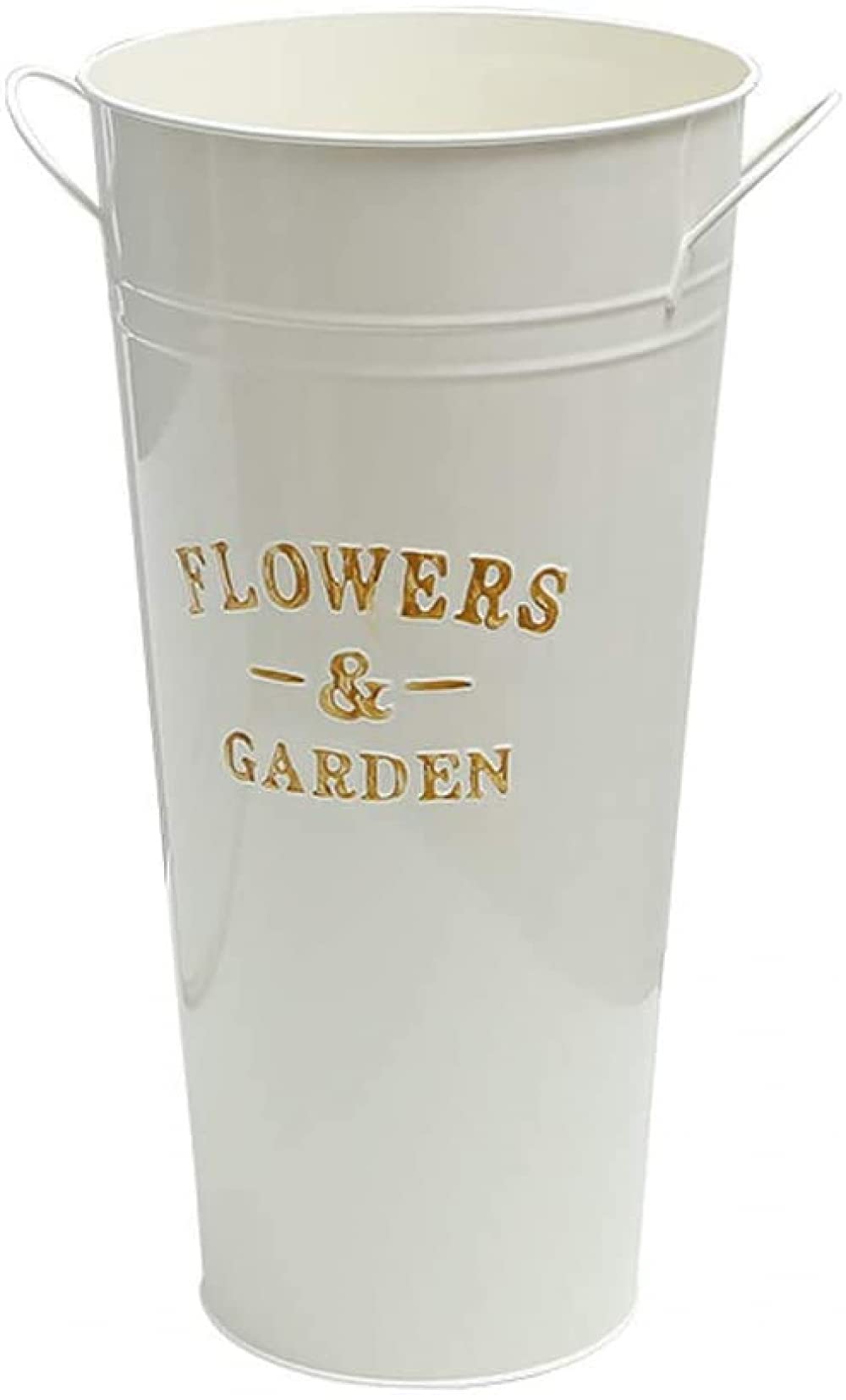 Cnfhfry Style2 Vase， Metal Flower Bucket Plants Pot Iron Tin Wrought Barrel For Home Garden Wedding Decoration-Style1(Style2)