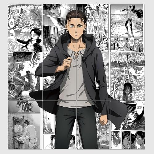 Image of Posternet Set of 12 Eren Yeager manga kit wall decor 300 GSM hard poster Attack on Titan posters Paper Print (11.7 inch X 8.3 inch) Photographic Paper (33 inch X 23 inch)