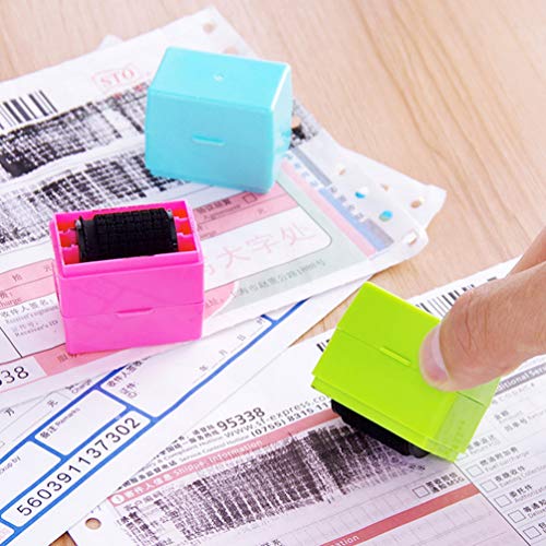 NUOBESTY 3 peças de carimbos de rolo largos para proteção de informações confidenciais, escureciment