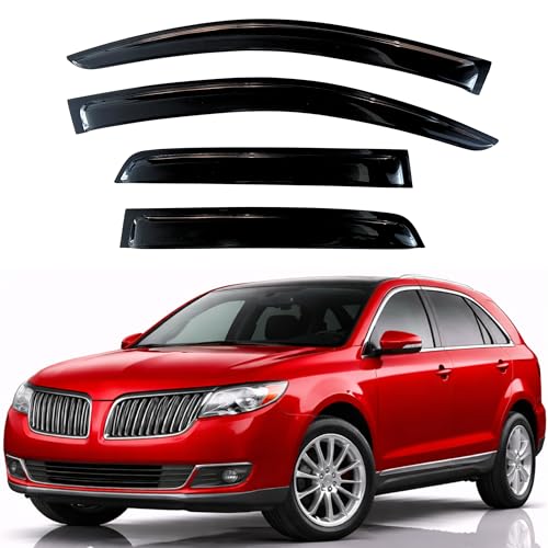 Image of KPY Rain Guards Fit for 2010 Lincoln MKT, Out-Channel Window Visors Vent Wind Deflectors 4PC, Car Accessories for 2010 MKT