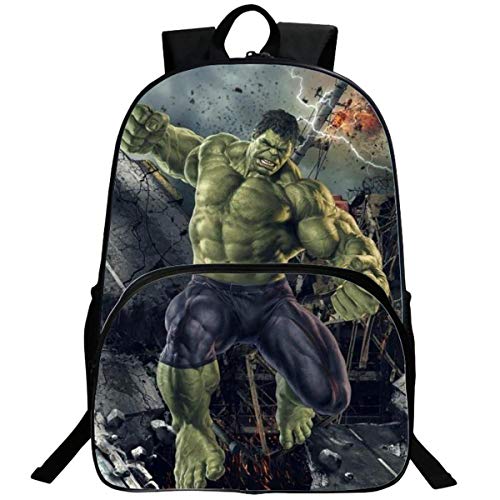 WNUVB Mochila De Impresión 3D Poliéster Hulk HAO para Niños Bolsa Estudiante: 40 Cm