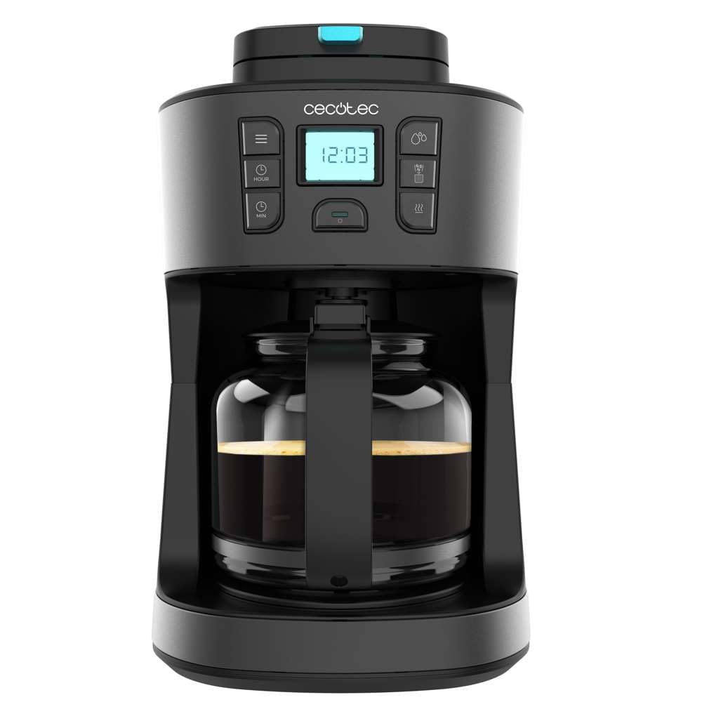 Cecotec Coffee 66, cafetière filtre avec moulin, 12 tasses, 1086 W