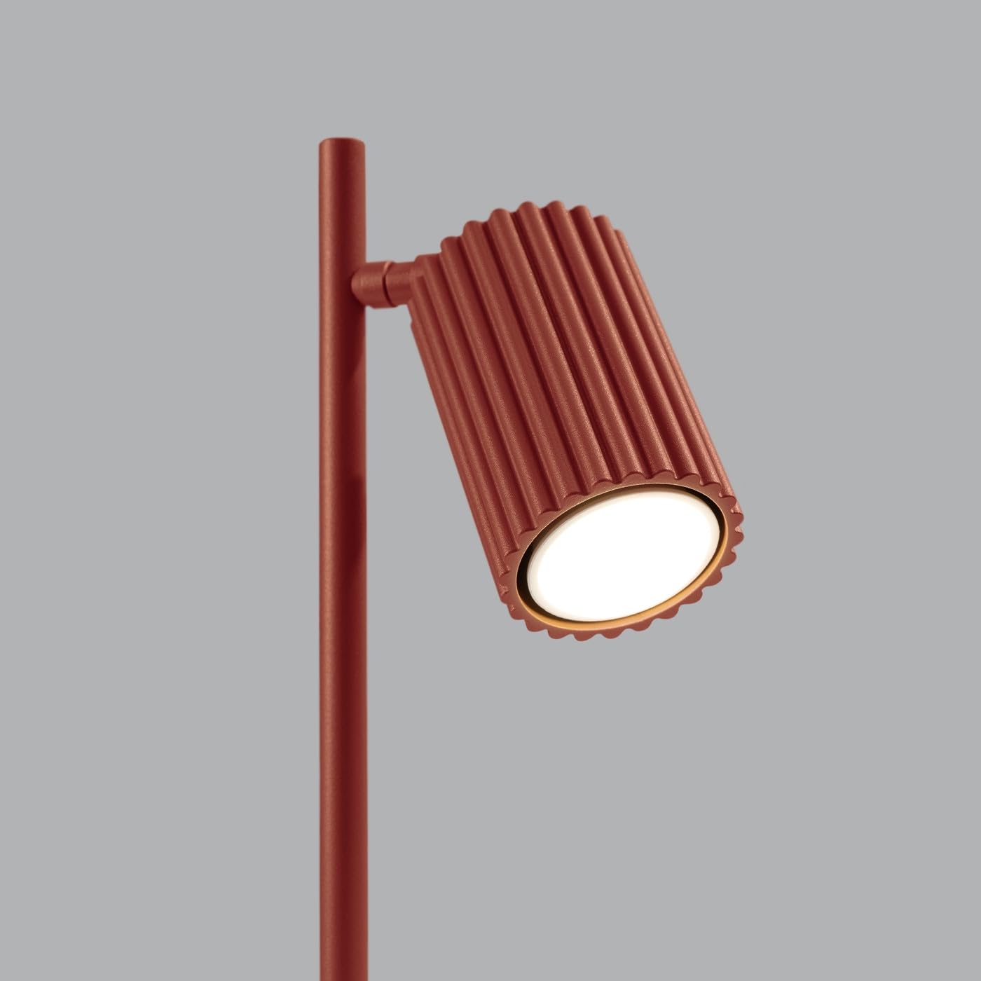 SOLLUX lighting Lampe de Bureau LED - Lampe de Table - en Aluminium - 14,5 x 19,5 x 43 cm - Karbon Ocre Rouge