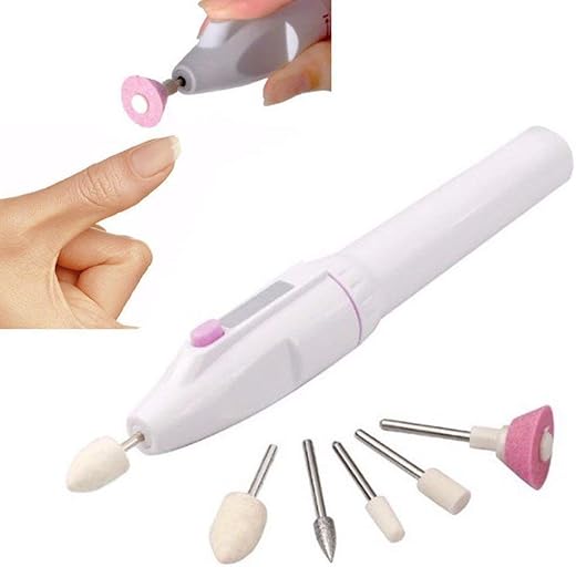 SUKHAD 5 In 1 Nail Trimming Kit Salon Shaper Manicure Pedicure Kit, 16.5 X 2.8 CM, White