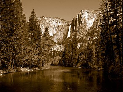 Yosemite Valley Falls Duotone Fine Art Photo By Michael Verlangieri