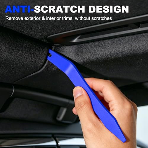 Image of 14PCS Auto Trim Removal Tool kit, Car Clip Removal Tools Kit No Scratch Plastic Pry Tool Door Panel Rivet Pliers Tool Kit,Interior Fastener Removal Set for Vehicle Dash Radio Audio Installer Blue