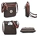 MARCO M KELLY Crossbody Bags for Women Travel Vegan Leather Multi Zip Pockets Crossbody Purses Trendy Monogram Shoulder Bags