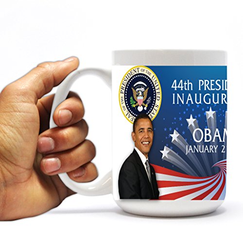 VictoryStore 44th Presidential Inauguration, Barack Obama Political Coffee Mug, 15 ounces