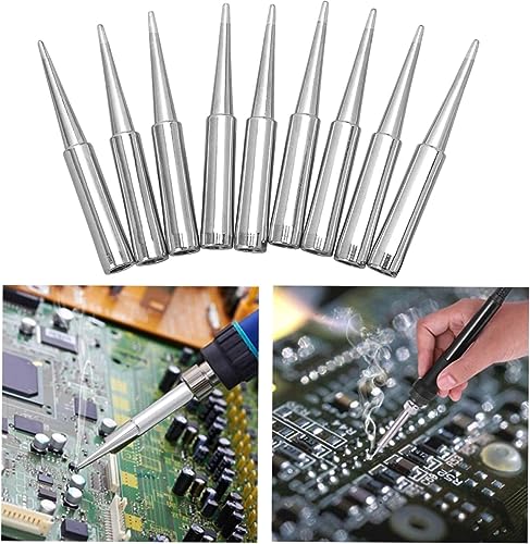 Image of 10pcs 900M-T Soldering Iron Tips Replacement Kit for for Hakko, Radio Shack, TENMA, ATTEN, Quick, Aoyue, Yihua Solder Station (900M-T-LB)