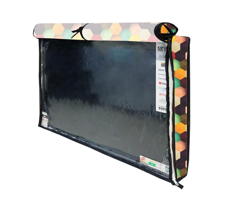 Mahal Creation PVC Printed LED TV Cover 65 Inch, Waterproof and Dustproof Cover (Multicolour)