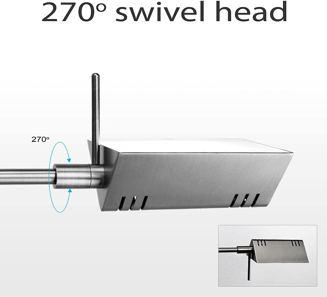 O'Bright LED Pharmacy Floor & Table Lamp Bundle, 12W LED, Full Range Dimming, 360 Degree Swing Arms, Reading & Task Lamp for Craft Work & Sewing, Brushed Nickel