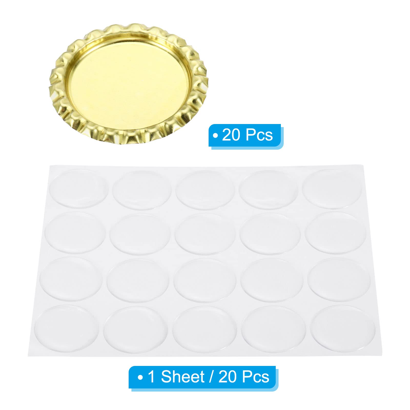 PATIKIL 1 Inch Flat Decorative Bottle Caps - Image 3