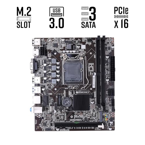 Image of ZEBRONICS H310CM2 Micro-ATX Motherboard for LGA 1151 Socket, Supports Intel 6th, 7th, 8th & 9th Generation Processors, M.2 Slot, 5.1 Audio, DDR4 2666 MHz, Ports (RJ45 | SATA | USB 3.0 | HDMI)
